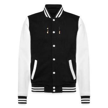 Retro 1963 Geburtstagsfeier Frau 60 Jahre - College-Sweatjacke - Schwarz/Weiß - Vorne - Nik (191cm) & Marisol (170cm)