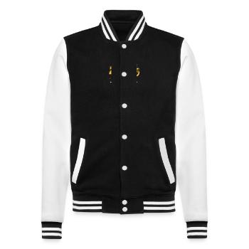 1972 vélo anniversaire 51 ans velo cycliste sport - Veste Teddy - noir/blanc - Devant - Nik (191cm) & Marisol (170cm)