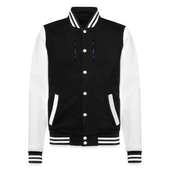 Baby Otter Animals Kids Gift Idea Joke Fun - College Sweat Jacket - black/white - Front - Nik (191cm) & Marisol (170cm)