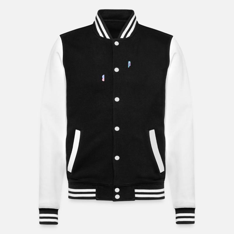1e anniversaire sirène - Veste Teddy - noir/blanc
