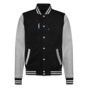 Surfer Surfbrett Runde Blaue Kreis Welle Surfen - College-Sweatjacke - Schwarz/Grau meliert - Vorne - Nik (191cm) & Marisol (170cm)