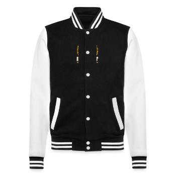 Stufe 17 - College-Sweatjacke - Schwarz/Weiß - Vorne - Nik (191cm) & Marisol (170cm)