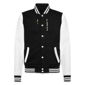 Jubiläum August 1977 - Limitierte Auflage August 1977 - College-Sweatjacke - Schwarz/Weiß - Vorne - Nik (191cm) & Marisol (170cm)