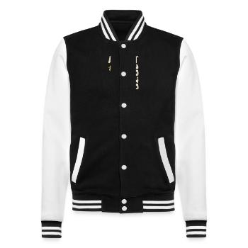 Jubiläum August 1979 - Limitierte Auflage August 1979 - College-Sweatjacke - Schwarz/Weiß - Vorne - Nik (191cm) & Marisol (170cm)