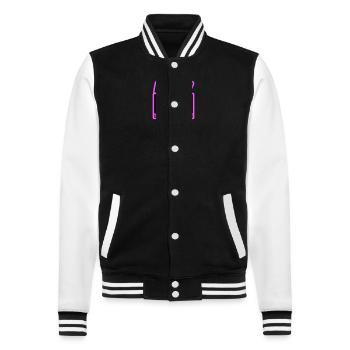 Mama 2025 Loading Mom Schwangerschaft - College-Sweatjacke - Schwarz/Weiß - Vorne - Nik (191cm) & Marisol (170cm)