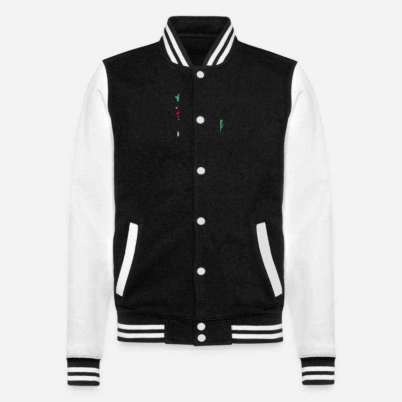 Sternzeichen Stier - College-Sweatjacke - Schwarz/Weiß