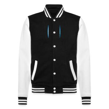 you can be kind - College-Sweatjacke - Schwarz/Weiß - Vorne - Nik (191cm) & Marisol (170cm)