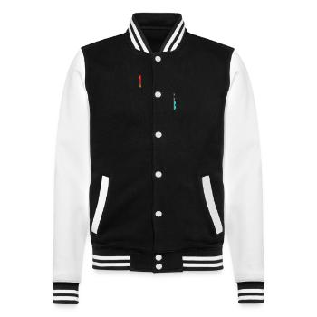 1978: Limited Edition - 46th Anniversary - College Sweat Jacket - black/white - Front - Nik (191cm) & Marisol (170cm)