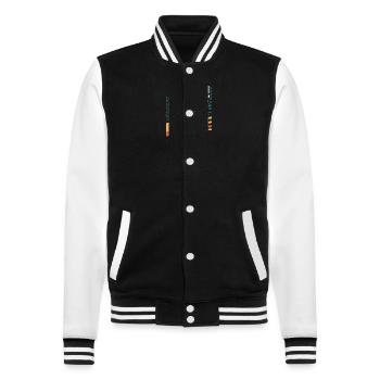 Je suis un prof qui déchire - Veste Teddy - noir/blanc - Devant - Nik (191cm) & Marisol (170cm)