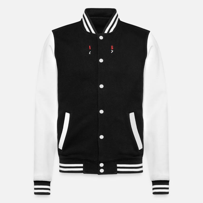 Rollstuhl - College-Sweatjacke - Schwarz/Weiß