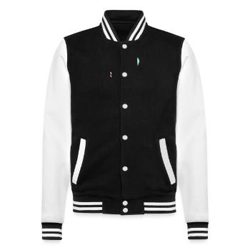 Hummingbird Bird Birthday Baby - College Sweat Jacket - black/white - Front - Nik (191cm) & Marisol (170cm)