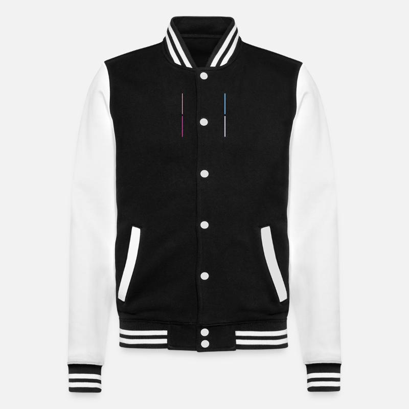 Huhn Hühner Hahn Bauer Retro Bauernhof Geschenk - College-Sweatjacke - Schwarz/Weiß
