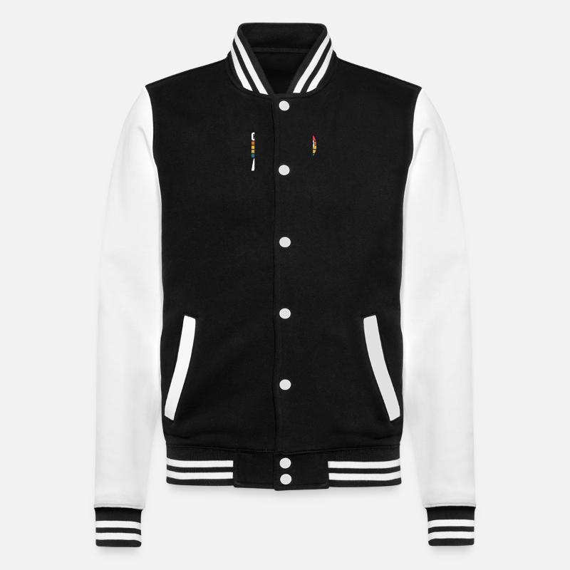 Kaffee Und Bier Retro - College-Sweatjacke - Schwarz/Weiß