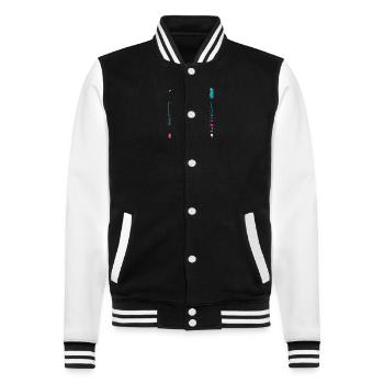 Nevada - College-Sweatjacke - Schwarz/Weiß - Vorne - Nik (191cm) & Marisol (170cm)