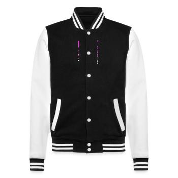 Love me Valentine Happy Valentines Valentines - College Sweat Jacket - black/white - Front - Nik (191cm) & Marisol (170cm)