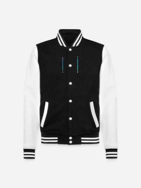 Sledding Sled dogs - College Sweat Jacket - black/white