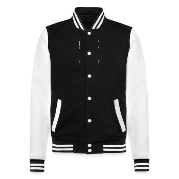 Hot Dog Adult Easily Distracted By - College Sweat Jacket - black/white - Front - Nik (191cm) & Marisol (170cm)