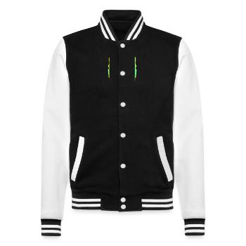 Owl Animal - College Sweat Jacket - black/white - Front - Nik (191cm) & Marisol (170cm)