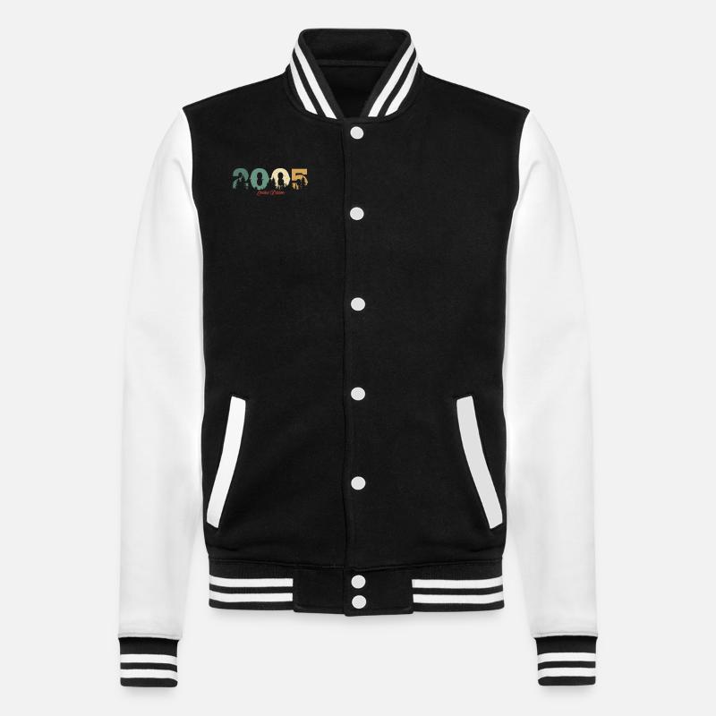 2005 limitierte Auflage - College-Sweatjacke - Schwarz/Weiß