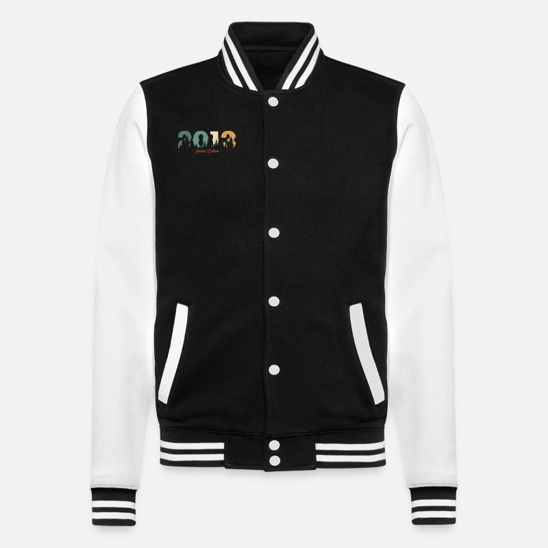 2013 Limitierte Edition - College-Sweatjacke - Schwarz/Weiß
