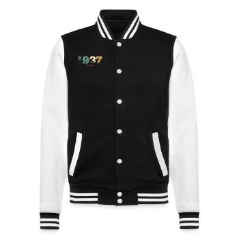 Vintage 1937 Cadeau d’anniversaire - Veste Teddy - noir/blanc - Devant - Nik (191cm) & Marisol (170cm)