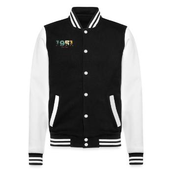 Vintage 1951 Geburtstagsgeschenk - College-Sweatjacke - Schwarz/Weiß - Vorne - Nik (191cm) & Marisol (170cm)
