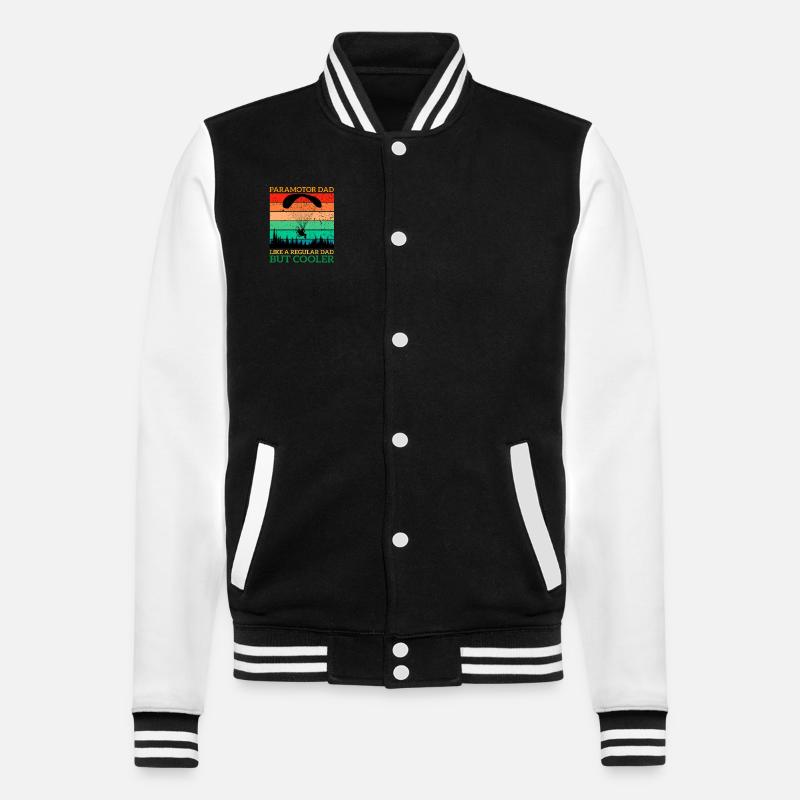 Paramoteur Papa Paramoteur Pilote Parapente Amoureux - Veste Teddy - noir/blanc