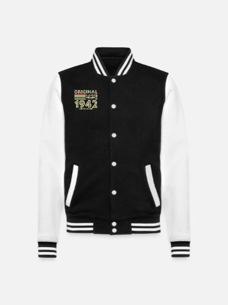Millésime 1942 Anniversaire - Veste Teddy - noir/blanc