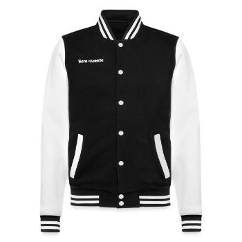 Mère-chandise (Cherished Mother) - Veste Teddy - noir/blanc - Devant - Nik (191cm) & Marisol (170cm)