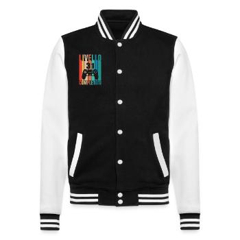 Niveau 31 - Veste Teddy - noir/blanc - Devant - Nik (191cm) & Marisol (170cm)