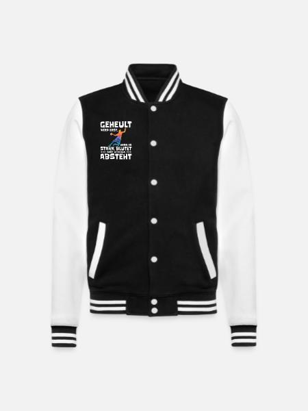 Blutiger Handballtanz - College-Sweatjacke - Schwarz/Weiß