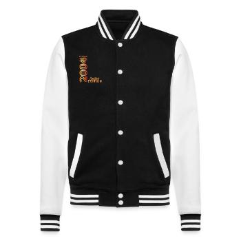 20 Jahre Jubiläumsedition - Februar 2004 - College-Sweatjacke - Schwarz/Weiß - Vorne - Nik (191cm) & Marisol (170cm)