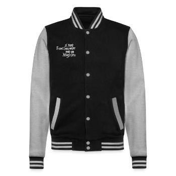 Humorous civil servant civil servant - College Sweat Jacket - black/heather grey - Front - Nik (191cm) & Marisol (170cm)