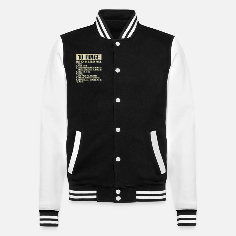 Auto Tuning Schrauber - College-Sweatjacke - Schwarz/Weiß