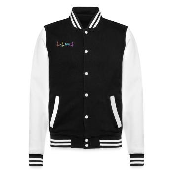 Buch Lesen Bücher Buch Nerd Bücherwurm - College-Sweatjacke - Schwarz/Weiß - Vorne - Nik (191cm) & Marisol (170cm)