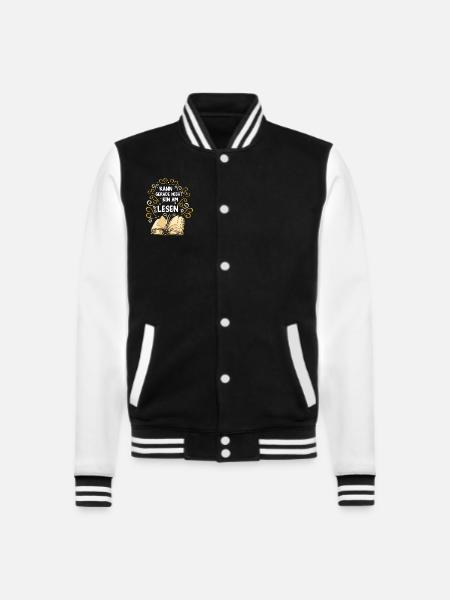Buch Lesen Bücher Buch Nerd Bücherwurm - College-Sweatjacke - Schwarz/Weiß