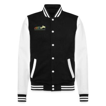 Piano Klavier Pianiste Instrument - Veste Teddy - noir/blanc - Devant - Nik (191cm) & Marisol (170cm)