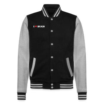 Insect Entomologist Biology - College Sweat Jacket - black/heather grey - Front - Nik (191cm) & Marisol (170cm)
