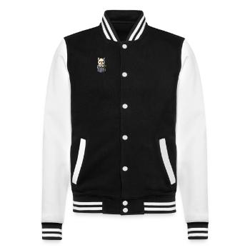 Lama d’alpaga - Veste Teddy - noir/blanc - Devant - Nik (191cm) & Marisol (170cm)