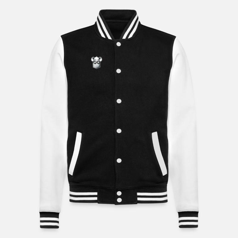 Elephant Animal Elephant Zoo - College Sweat Jacket - black/white