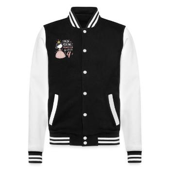 Birthday Gift 4 Years Birthday Boy - College Sweat Jacket - black/white - Front - Nik (191cm) & Marisol (170cm)