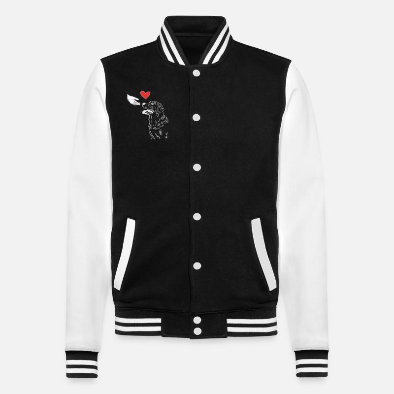 Labrador Hund Hunde - College-Sweatjacke - Schwarz/Weiß