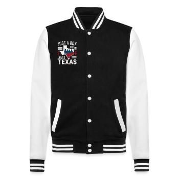 Texas State Texans Texas - College Sweat Jacket - black/white - Front - Nik (191cm) & Marisol (170cm)