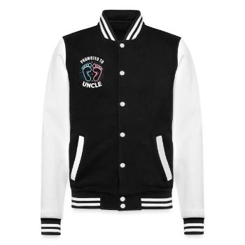 Uncle Fmilie Great-Uncle Uncle - College Sweat Jacket - black/white - Front - Nik (191cm) & Marisol (170cm)