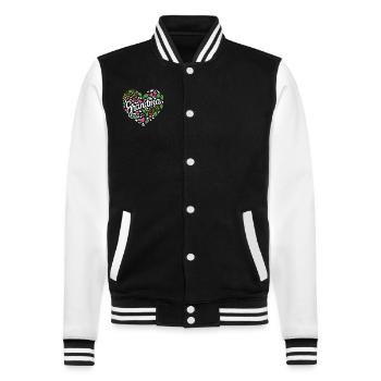 Grandma Grandmother Mother's Day Family - College Sweat Jacket - black/white - Front - Nik (191cm) & Marisol (170cm)