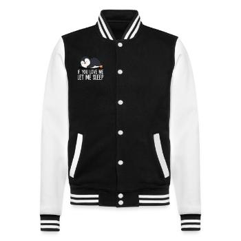 Pinguin Pinguine Tier - College-Sweatjacke - Schwarz/Weiß - Vorne - Nik (191cm) & Marisol (170cm)