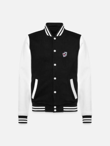 Karten - College-Sweatjacke - Schwarz/Weiß