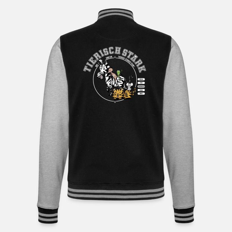 Strong as a team - College Sweat Jacket - black/heather grey
