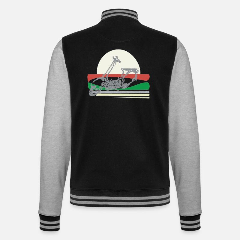 Roller Scooter Sommer - College-Sweatjacke - Schwarz/Grau meliert