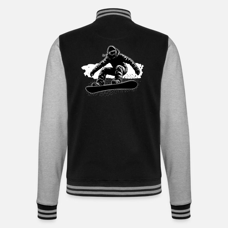 Planche à neige - Veste Teddy - noir/gris chiné